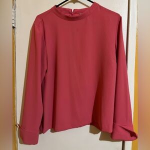 Bright pink power blouse with cute collar